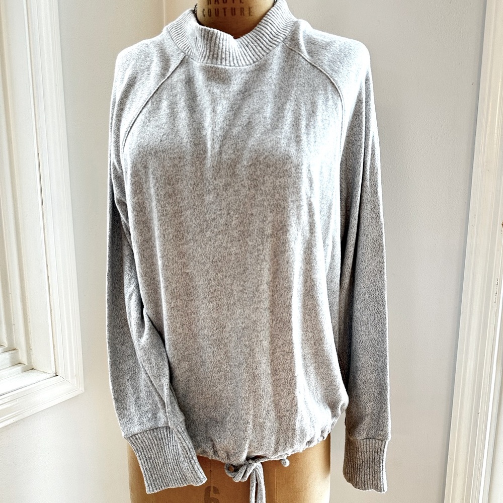 A new day sweater. Grey, medium. Drawstring waist.
